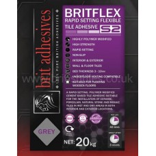 Britflex S2 Rapidset white single part wall and floor adhesive 20 kg by Brit Adhesives