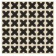 Babylonian Black on Dover White tile 8121V Odyssey Primo Original Style