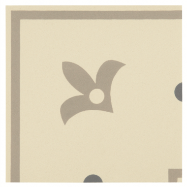 Indo Internal Corner Light Grey and Light Blue on White tile 8068V Odyssey Primo Original Style