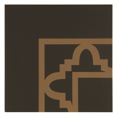 Moorish Internal Corner Buff on Black tile 8147V Odyssey Primo Original Style