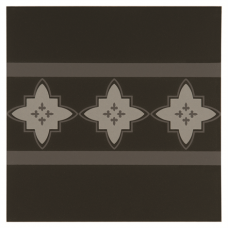 Marrakech Border Light Grey and Dark Grey on Black tile 8014V Odyssey Primo Original Style