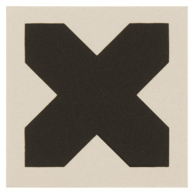 Mesopotamia Corner Black on Dover White tile 8159V Odyssey Primo Original Style