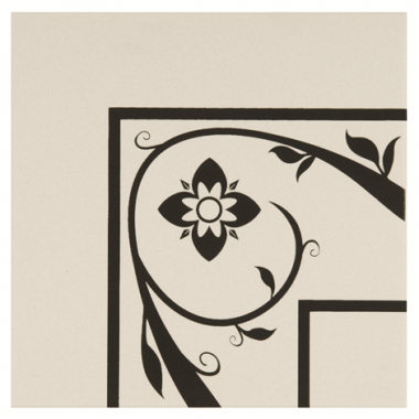 Saxon Corner Black on Dover White tile 8032V Odyssey Primo Original Style Saxon Corner Black on Dover White tile 8032V Odyssey Primo Original Style