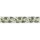 Original Style Classical Decorative Border Green on Brilliant White Trailing Ivy 152 x 25mm | 6 x 1 inch 6376A