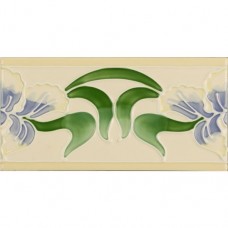 Original Style Tube-Lined Single Tile on Colonial White Madonna Border 152 x 76mm | 6 x 3 inch 5974B