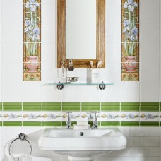 Original Style On Brilliant White Blue Iris 5-Tile Set 152 x 152mm | 6 x 6inch 6080A