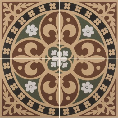 Gladstone 4 Tile Set green / red 6284V by Original Style 30.4 x 30.4cm