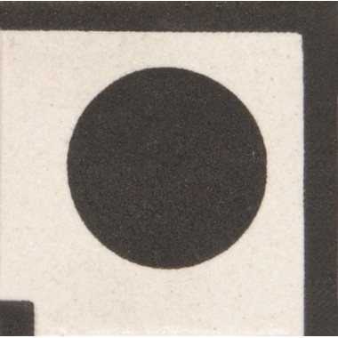 Melbourne Corner black spot on dover white 7911V by Original Style 2.4 x 2.4cm