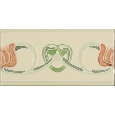 Original Style Tube-Lined Single Tile on Colonial White Moulin Rouge 152 x 152mm | 6 x 6inch 5971B