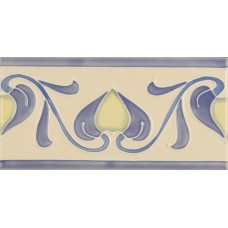Original Style Tube-Lined Single Tile on Colonial White Montmartre 152 x 152mm | 6 x 6inch 5972B