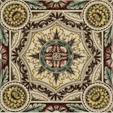 Original Style Classical Decorative Border, Green on Brilliant White Art Nouveau Lily 152 x 50mm | 6 x 2 inch 6385A