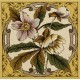 Original Style Classical Decorative Borders, Pink on Brilliant White Art Nouveau Lily 152 x 50mm | 6 x 2 inch 6384A