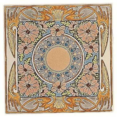 Original Style Colonial White Alphonse Mucha Orchid 152 x 152mm | 6 x 6inch 6054B