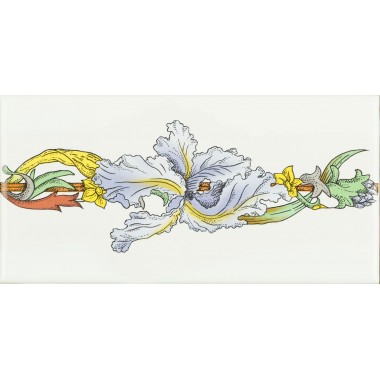 Original Style On Brilliant White Blue Iris 6-Tile Panel 152 x 152mm | 6 x 6inch 6084A