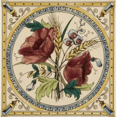 Original Style On Brilliant White Blue Iris Single Tile 152 x 152mm | 6 x 6inch 6093A