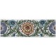 Original Style Classical Decorative Border, Blue and Yellow on Brilliant White Knot Garden 152 x 50mm | 6 x 2 inch 6383A