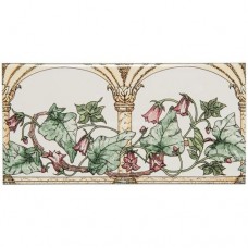 Original Style Classical Decorative Border, Pink on Colonial White Arch And Ivy 152 x 76mm | 6 x 3 inch 6393B