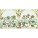 Original Style Classical Decorative Border, Green on Colonial White Art Nouveau Lily 152 x 50mm | 6 x 2 inch 6385B