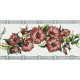 Original Style Classical Decorative Border, Pink on Colonial White Art Nouveau Lily 152 x 50mm | 6 x 2 inch 6384B