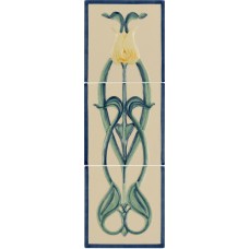 Original Style Tube-Lined Single Tile on Colonial White Belle Epoque 152 x 152mm | 6 x 6inch 5973B