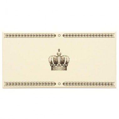 Original Style Charcoal Grey on Colonial White Single Sovereign Crown 152 x 75mm | 6 x 3 inch 7828B