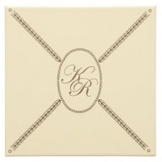 Original Style Charcoal Grey on Colonial White Monogram Cartouche 152 x 152mm | 6 x 6inch SPFABINIT