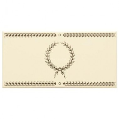 Original Style Charcoal Grey on Colonial White Single Laudatory Wreath 152 x 75mm | 6 x 3 inch 7830B