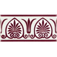 Original Style Burgundy on Brilliant White Acanthus 152 x 50mm | 6 x 2 inch F9023A