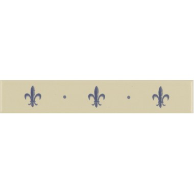 Original Style Platinum on Brilliant White Fleur de Lis Border 152 x 25mm | 6 x 1 inch A9033TP