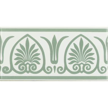 Original Style Jade Breeze on Brilliant White Acanthus 152 x 50mm | 6 x 2 inch GJB9023A