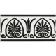 Original Style Jet Black on Brilliant White Acanthus 152 x 50mm | 6 x 2 inch N9023A