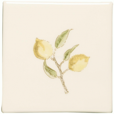 W.HP1534 Winchester Lemon Sprig Single Decorated Tile 127 x 127 mm 