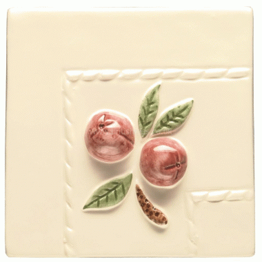 W.HPDP1063 Winchester Burgundy Crabapple Decorated Tile 105 x 105 mm 