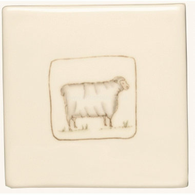 W.HP1552 Winchester Sally Sheep Decorated Tile 105 x 105 mm 