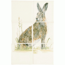 W.1702 Winchester Wise Hare Decorated Tile 127 x 127 mm 