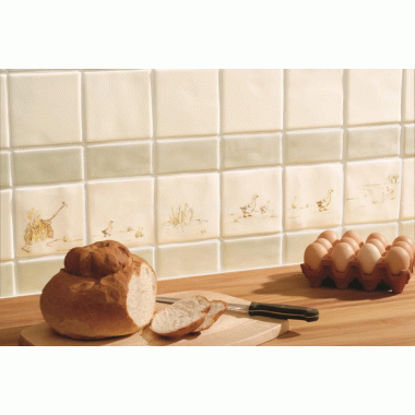 W.HP1575 Winchester Landscape Decorated Tile 127 x 127 mm 
