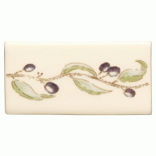 W.HP1532 Winchester Olive Branch Border Decorated Tile 127 x 63 mm 