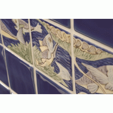 W.HP1264 Winchester Fish Frieze 3 Decorated Tile 105 x 105 mm 