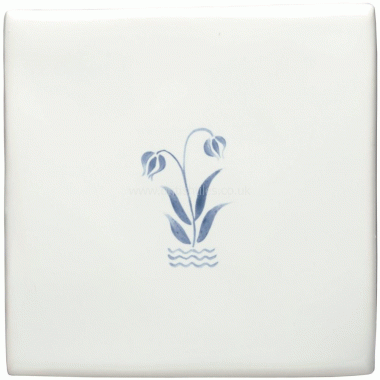 W.DE1537HP Winchester Tulipa Decorated Tile 127 x 127 mm 
