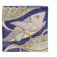 W.HP1261 Winchester Fish Frieze 4 Decorated Tile 105 x 105 mm 