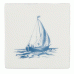 W.2583 Winchester Yawl Blue on Papyrus Decorated Tile 130 x 130 mm 