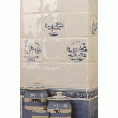 W.DE1004 Winchester Delft White Field Tile 105 x 105 mm W.DE1004 Winchester Delft White Field Tile 105 x 105 mm