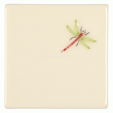 W.HP1290 Winchester Dragonfly Decorated Tile 105 x 105 mm 