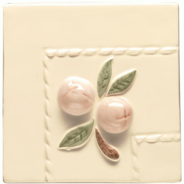W.HPPH1063 Winchester Peach Crabapple Decorated Tile 105 x 105 mm 
