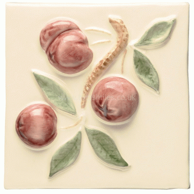 W.HPDP1031 Winchester Burgundy Crabapple Decorated Tile 105 x 105 mm 