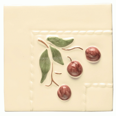 W.HP1054 Winchester Cherry Border Corner Corner Moulding Tile 105 x 105 mm 