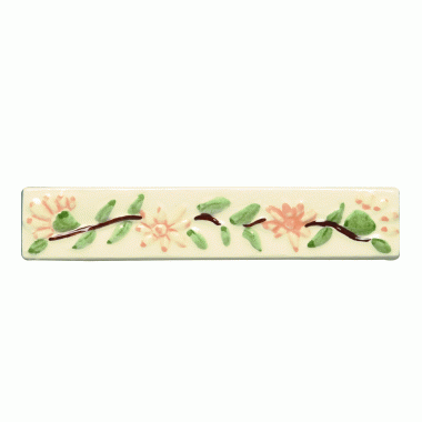 W.HP1350 Winchester Pink Daisy Border Decorated Tile 105 x 22 mm 