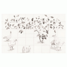 W.1732PW Winchester Flock of Geese Decorated Tile 127 x 127 mm 